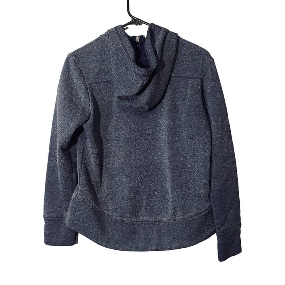 Danskin Now Blue Long Sleeve Hooded Casual Full Zip Knit Jacket Women Sz S - Picture 2 of 9